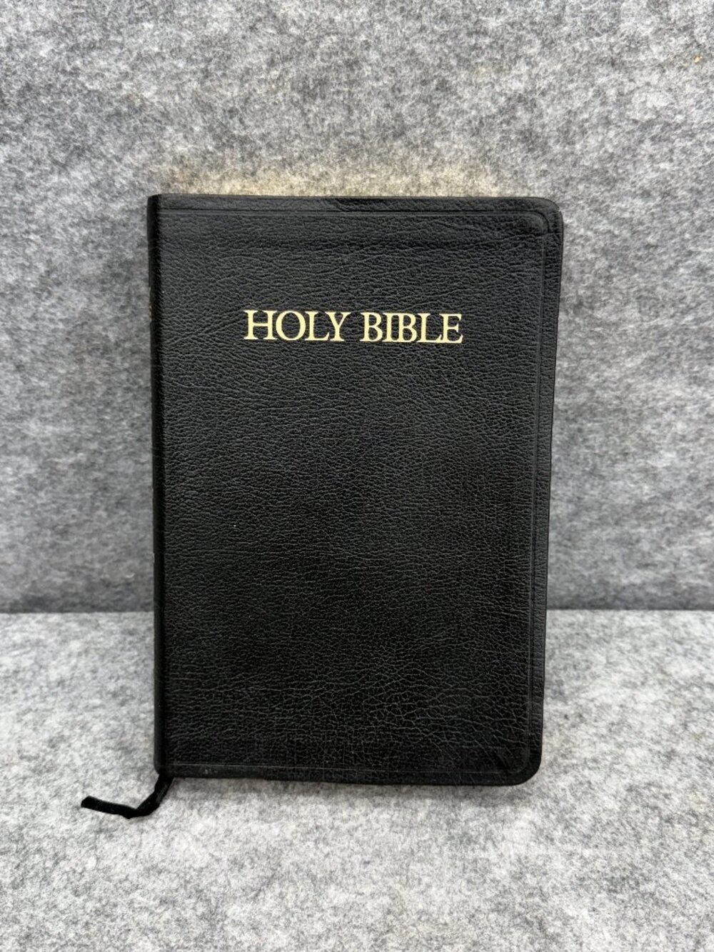 Holy Bible King James Christ Red Letter Gold Leaf Genuine Leather 1989 NELSON